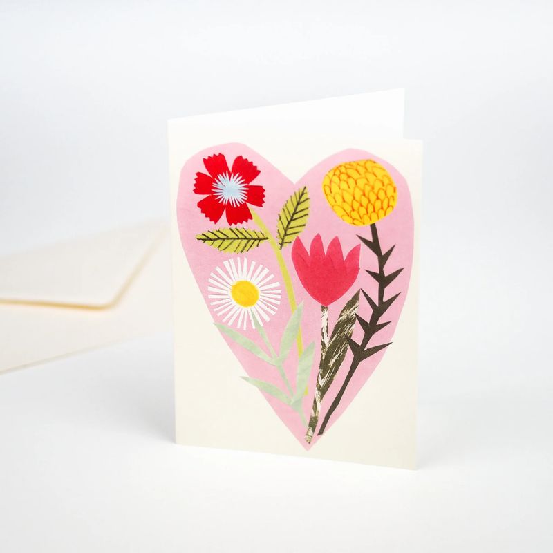 GC Floral Heart Greetings Card