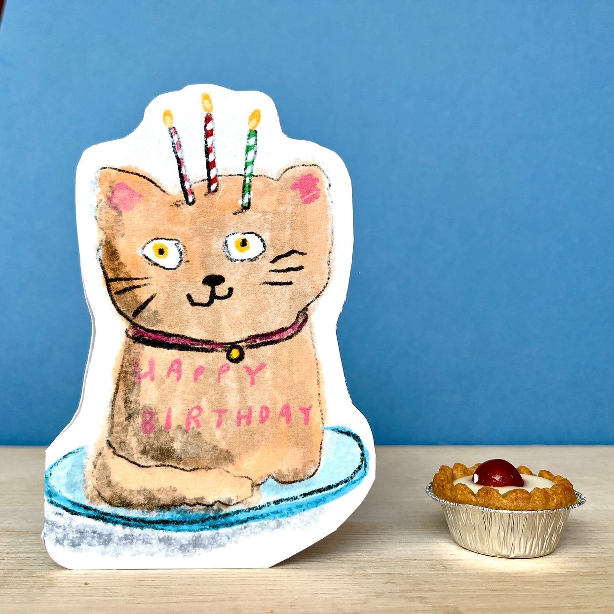 GC Cat Dream Cake Greeting Card