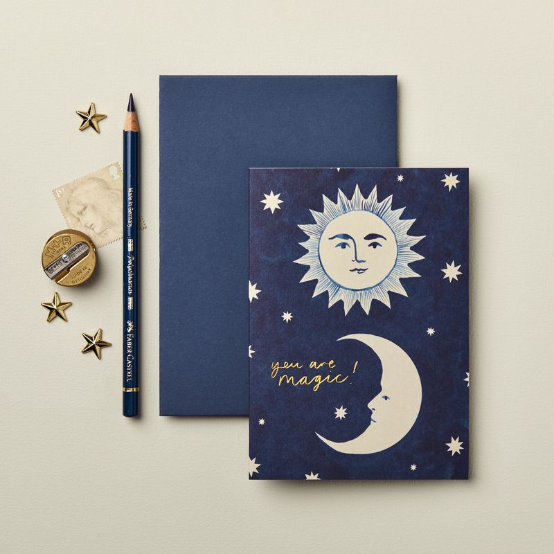 GC Moon &amp; Sun &#39;You Are Magic&#39; Greetings Card
