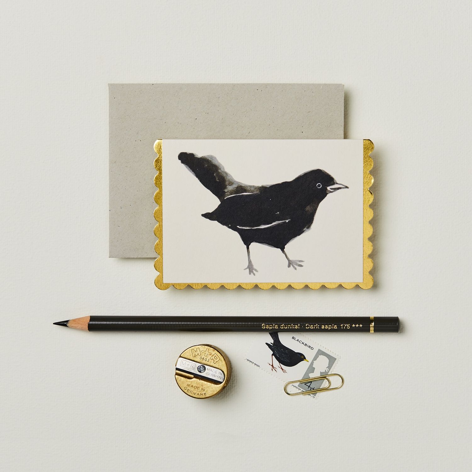 GC Blackbird Mini Greetings Card