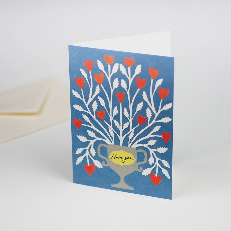 GC I Love You Heart Plant Greetings Card