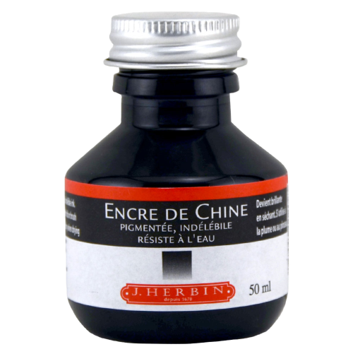 IK Herbin Encre De Chine Bottled Ink 50ml Black (4)