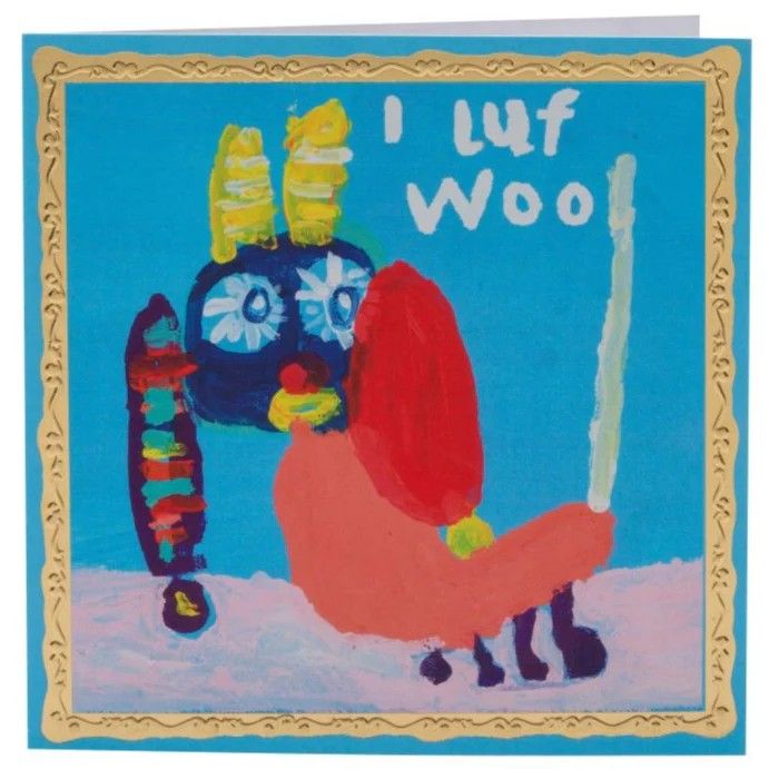 GC I Luff Woo Greetings Card