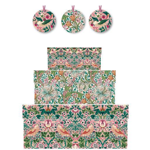 GBo Strawberry Thief Blush Morris &amp; Co Gift Box - various sizes