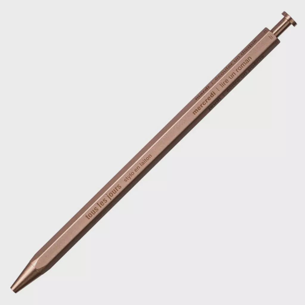 Gel Brass Ballpoint Marks style Champagne Pink (3)