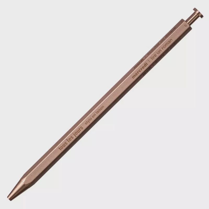 Gel Brass Ballpoint Marks style Champagne Pink (3)