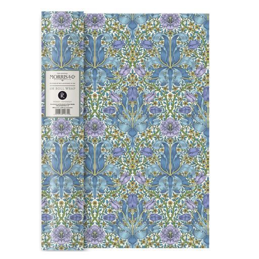 GRo  Spring Thicket Cobalt Morris &amp; Co Gift Wrap Roll