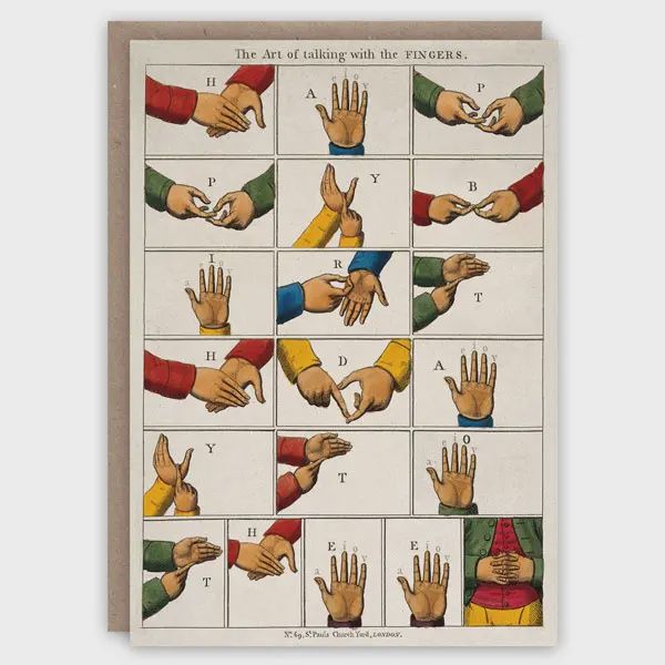 GC Talking Fingers Greeting Card