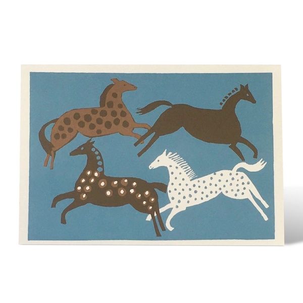GC CARD FOUR HORSES