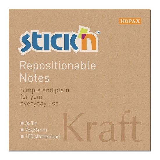 ST Stick &#39;n&#39; Kraft Sticky Notes (Repositionable)