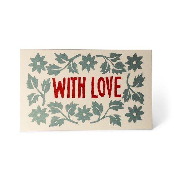 GC TINY GIFT CARDS LEAVES AND STARS PALE TURQUOISE AND CORAL