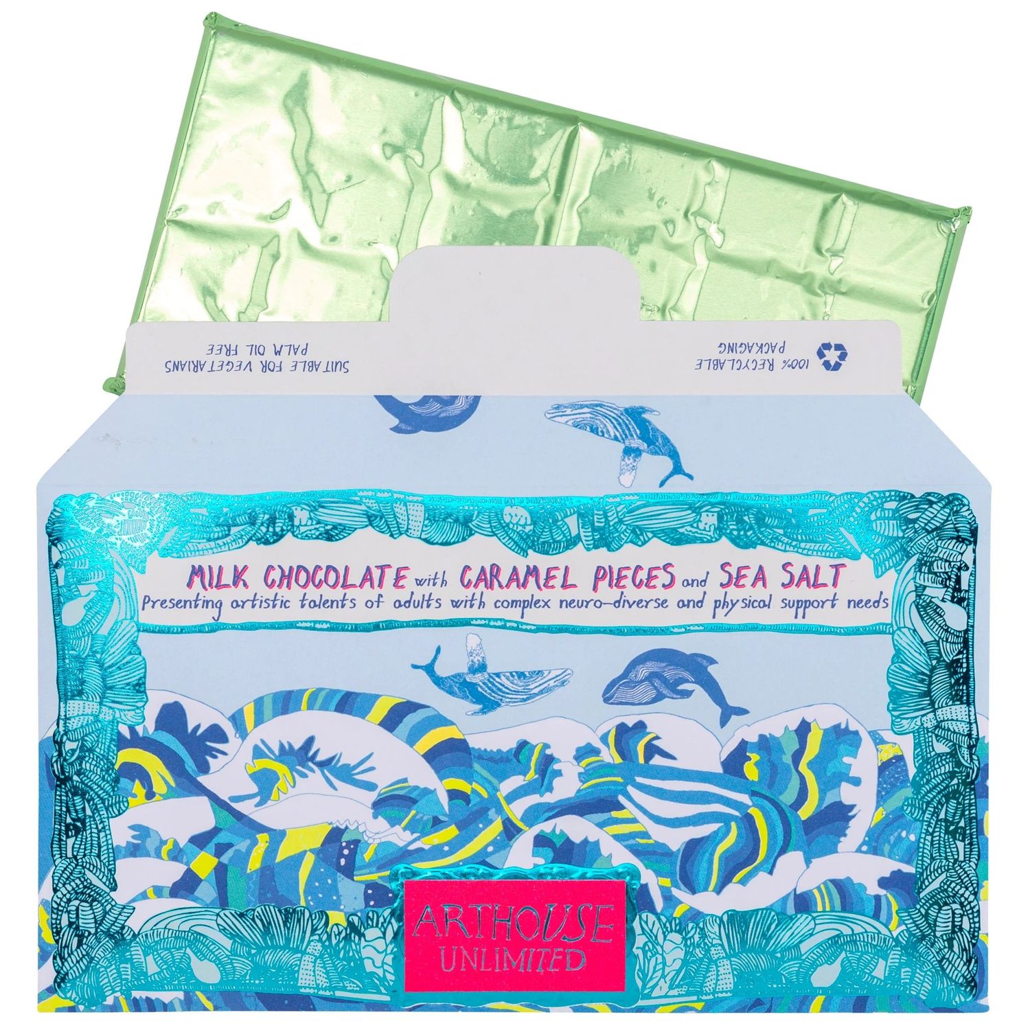 CHOC Swim With Whales Milk Chocolate with Caramel and Sea Salt 85g