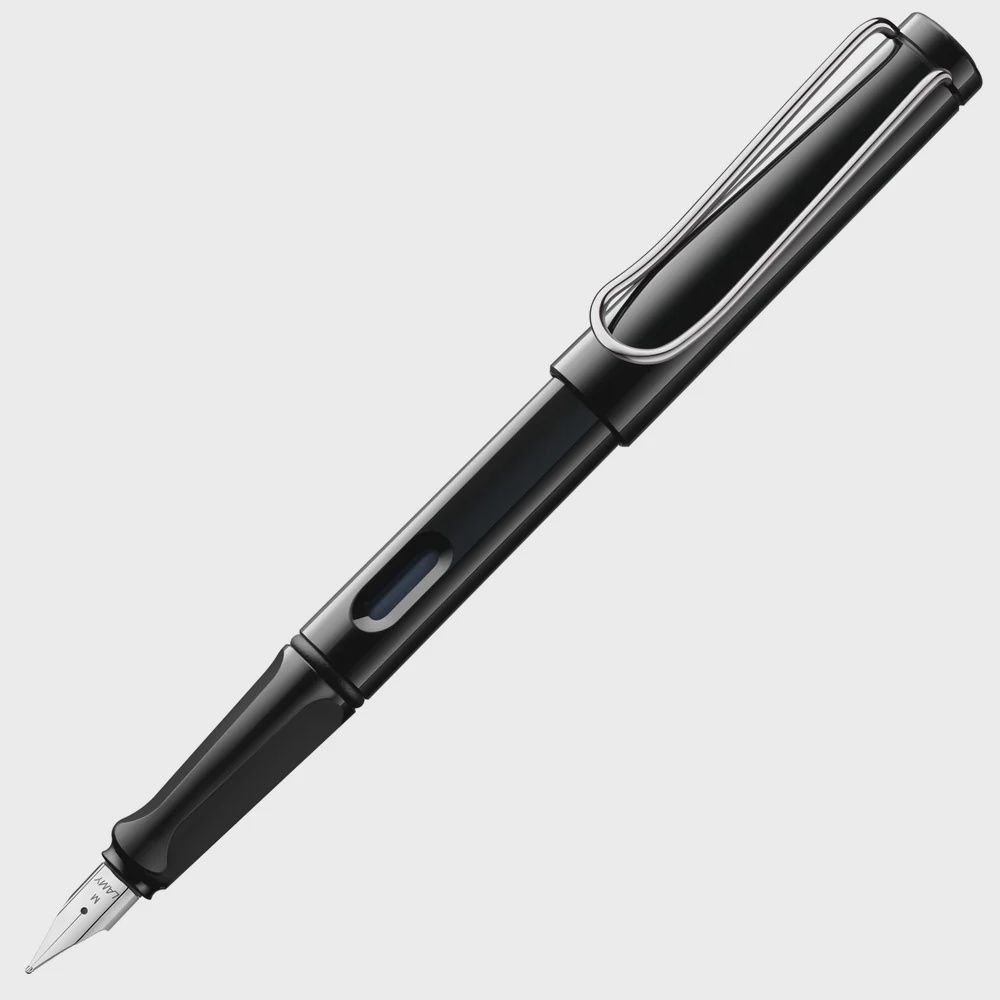 FP Lamy Safari Fountain Pen - Various Colours &amp; Nibs, FINISH: Gloss Black, Nib Size: EF