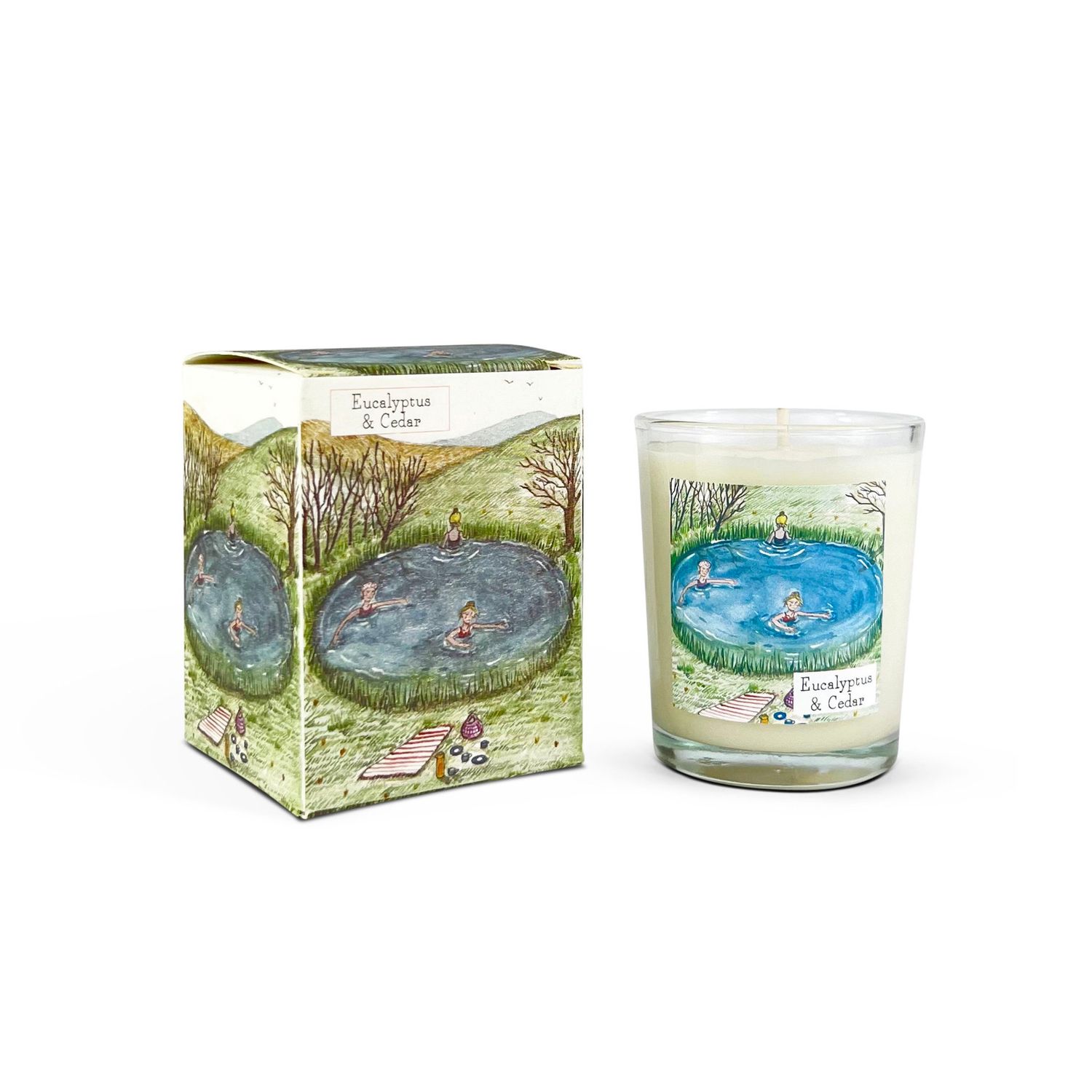 GF Eucalyptus &amp; Cedar - Wild Swimming 9cl Votive Candle