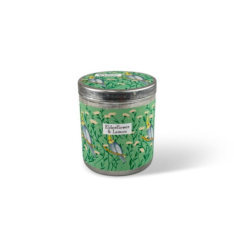 GF Elderflower &amp; Lemon - Cockatiel 200ml Illustrated Candle
