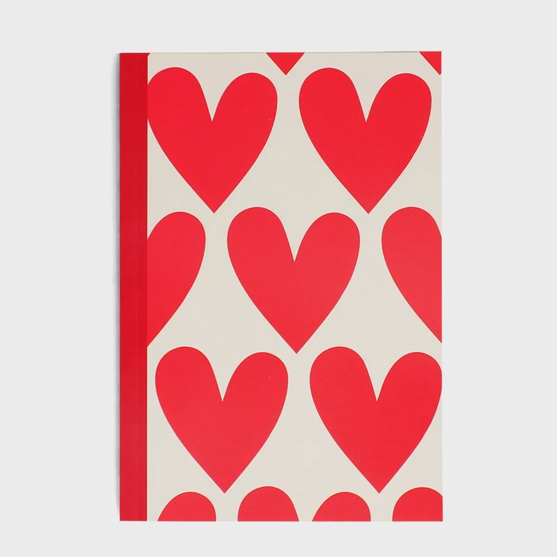 NB Love Heart Notebook Lined A5