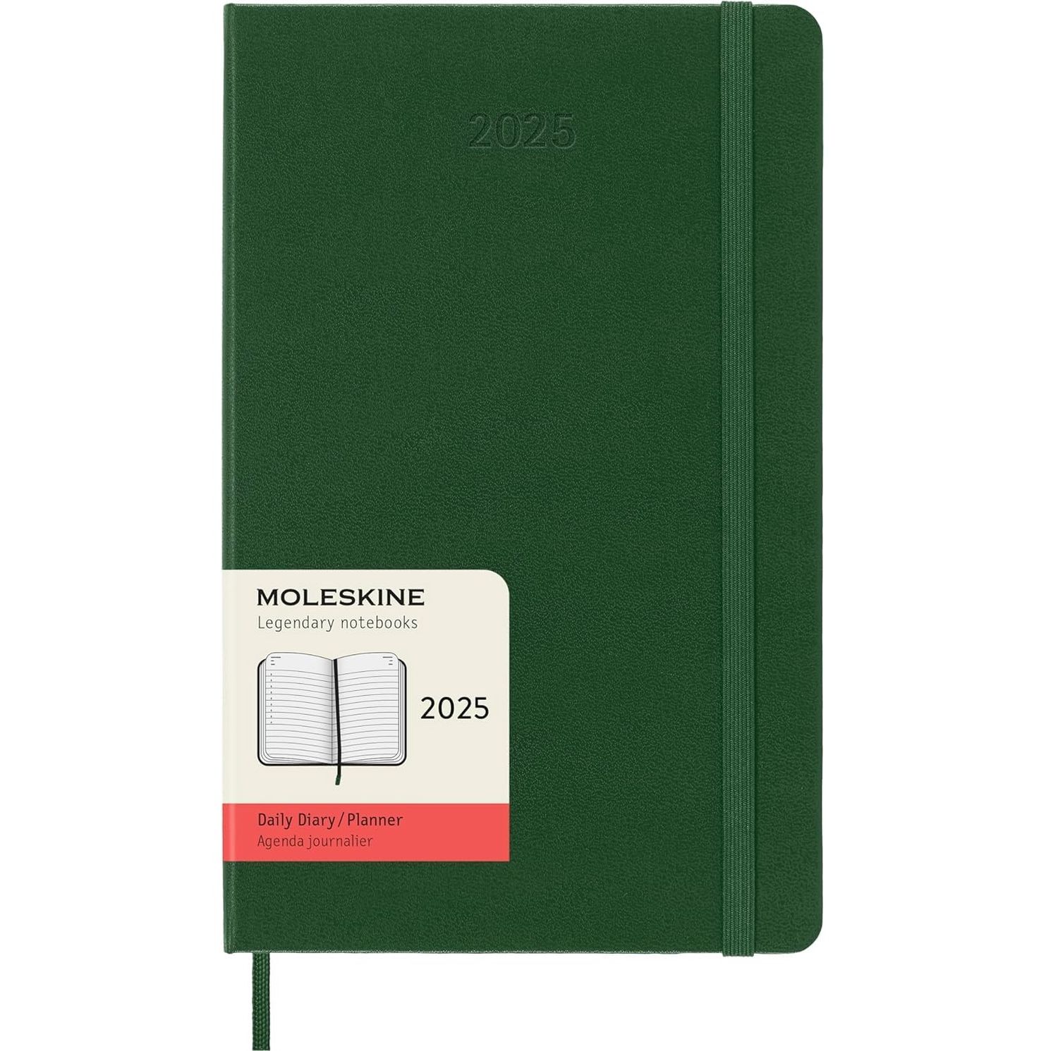 DI 2025 12-Month Daily Large Hardcover Notebook: Myrtle Green
