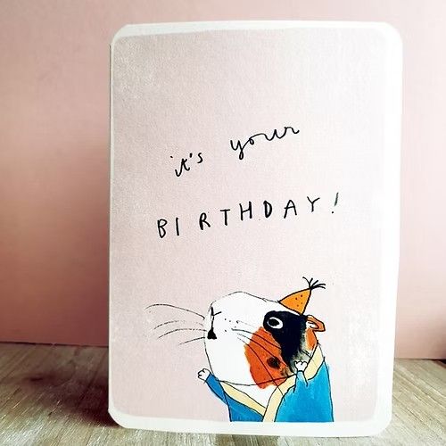 GC Birthday Guinea Pig Greetings Card