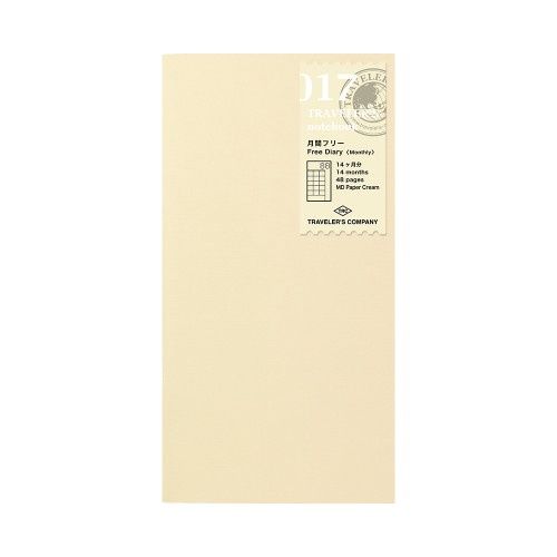 NB TRAVELER'S notebook Refill Free diary <monthly> 017