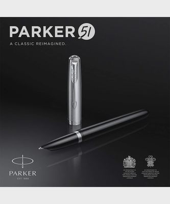 FP Parker 51 Black Fountain Pen (Fine Nib)