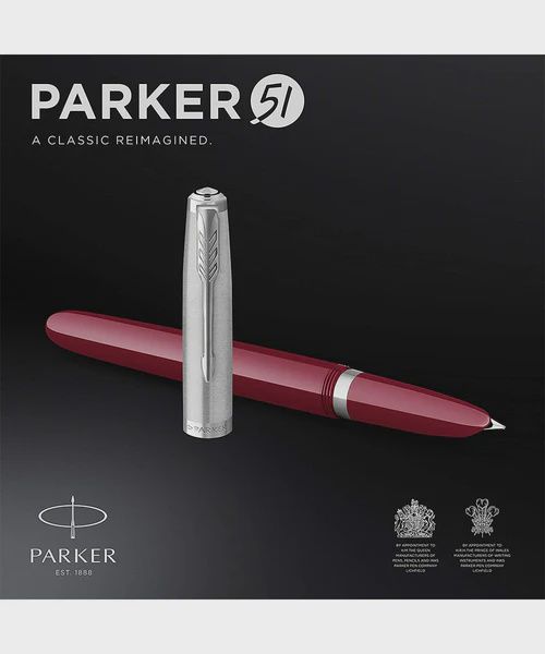 FP Parker 51 Burgundy Fountain Pen - Fine Nib