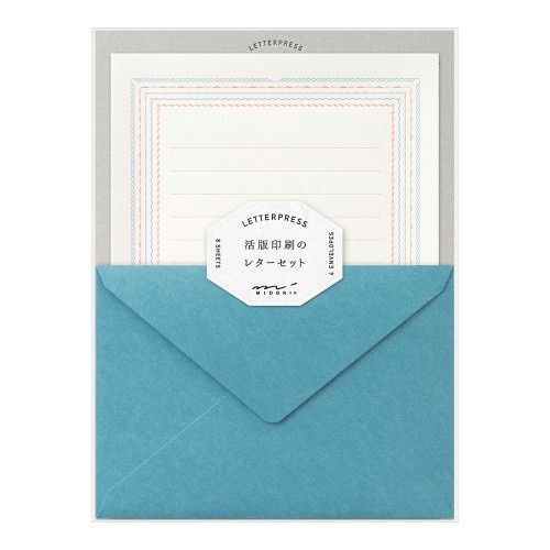 ST Midori Letter Set 463 Press Frame Blue (5)