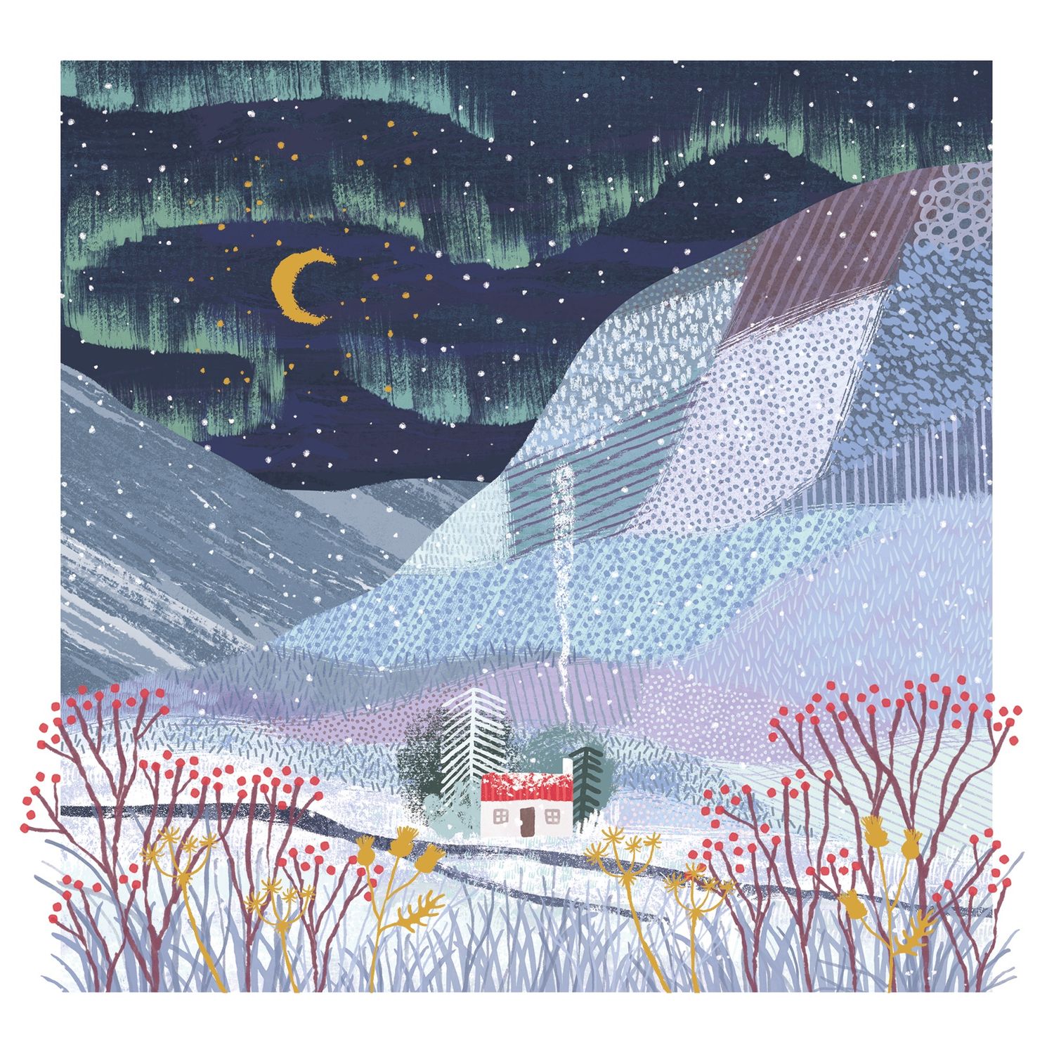 GCX Over the winter Isles Christmas Greetings Cards, Design: OVX01