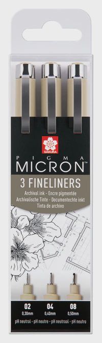 PN Sakura Pigma Micron Fineliner Sets (PP1), Bundle: Set of 3 Fine (005, 01 &amp; 03)