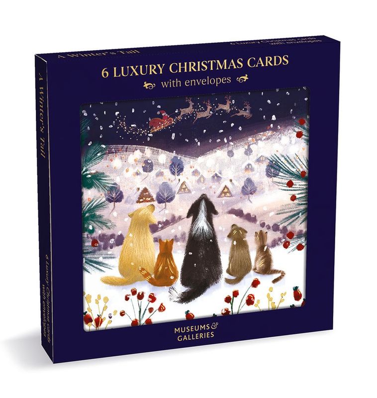 GCX A Winter&#39;s Tail Pack of 6 Christmas Cards