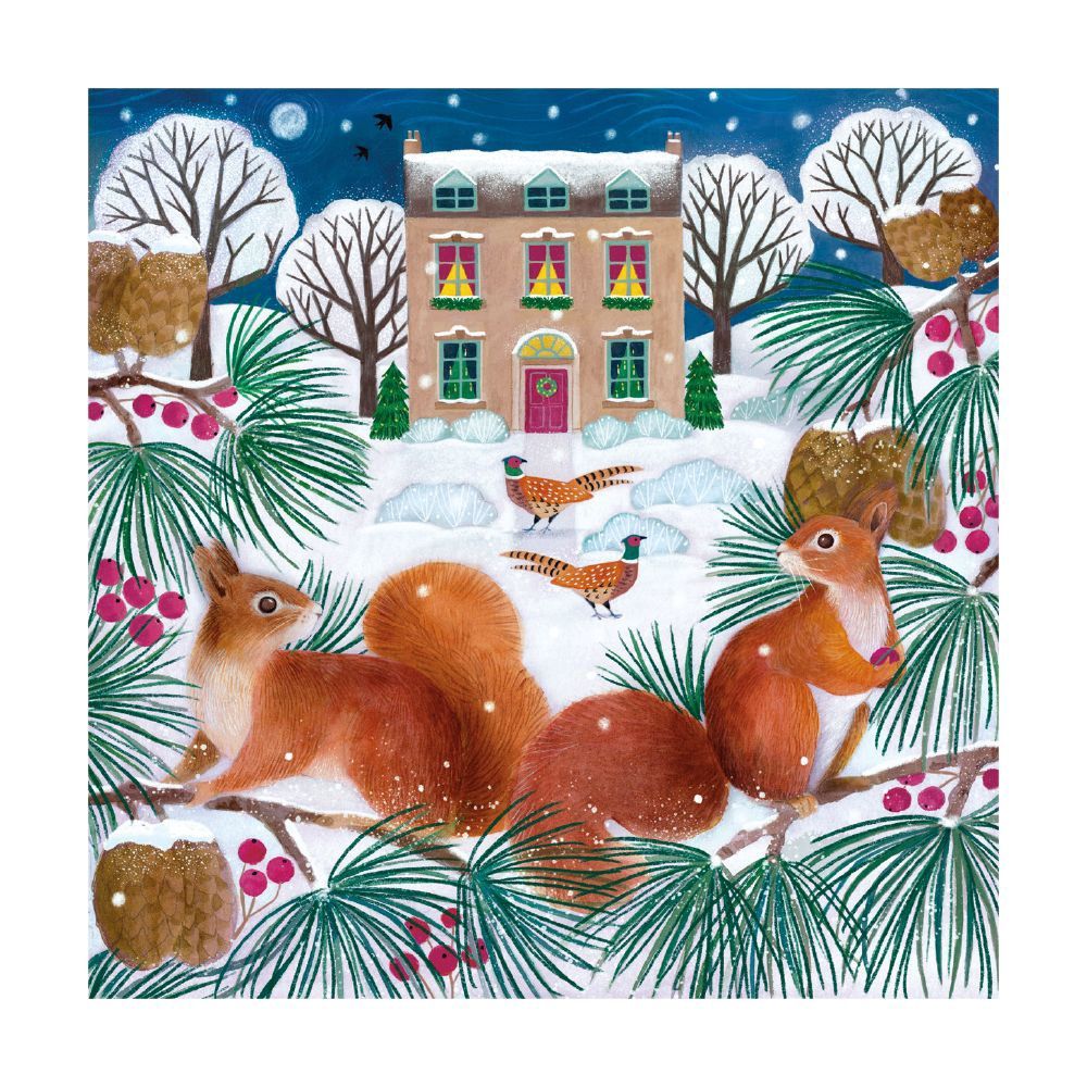 GCX Snowy Squirrels Pack of 8