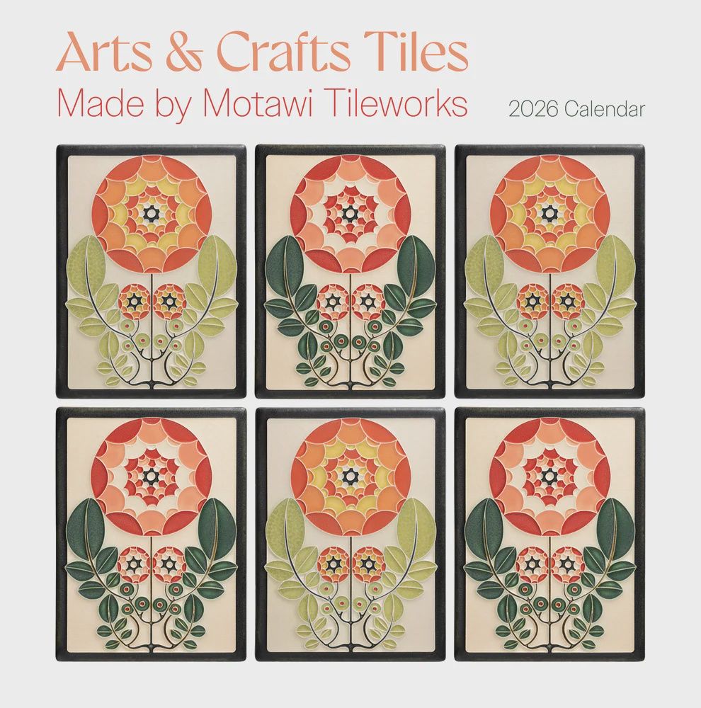 CA 2026 Pomegranate Large Wall Calendar Arts &amp; Crafts Tiles: Motawi