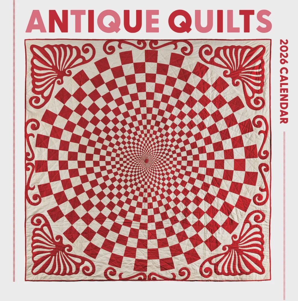 CA 2026 Pomegranate Large Wall Calendar Antique Quilts
