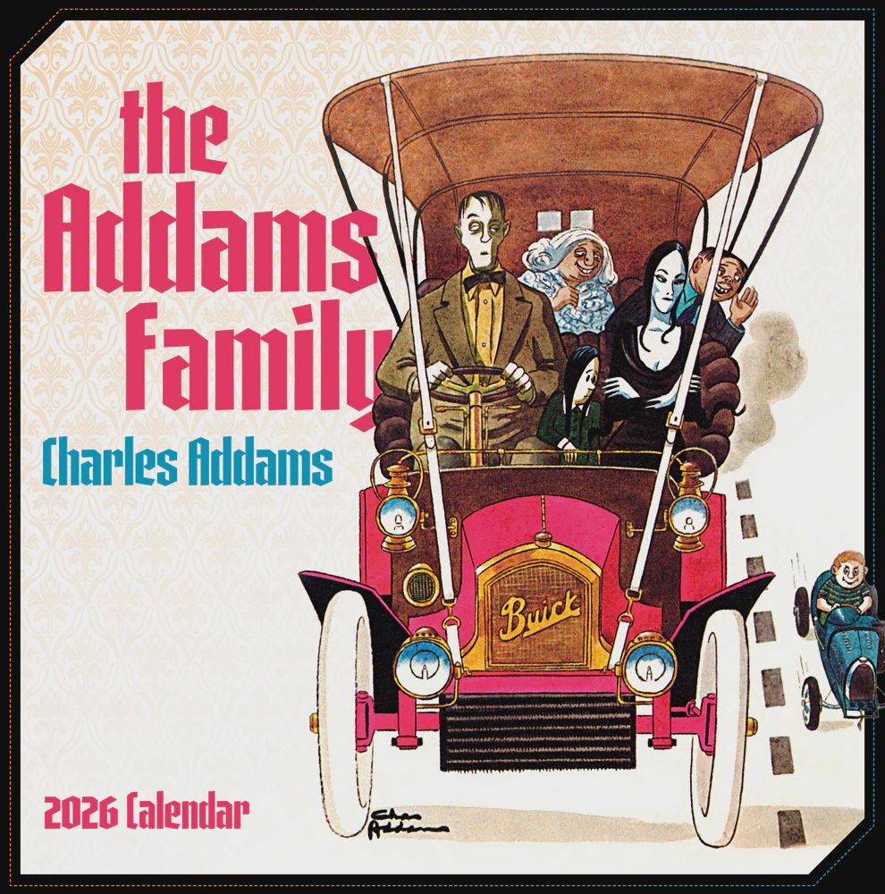 CA 2026 Pomegranate Large Wall Calendar Charles Addams: Addams Family
