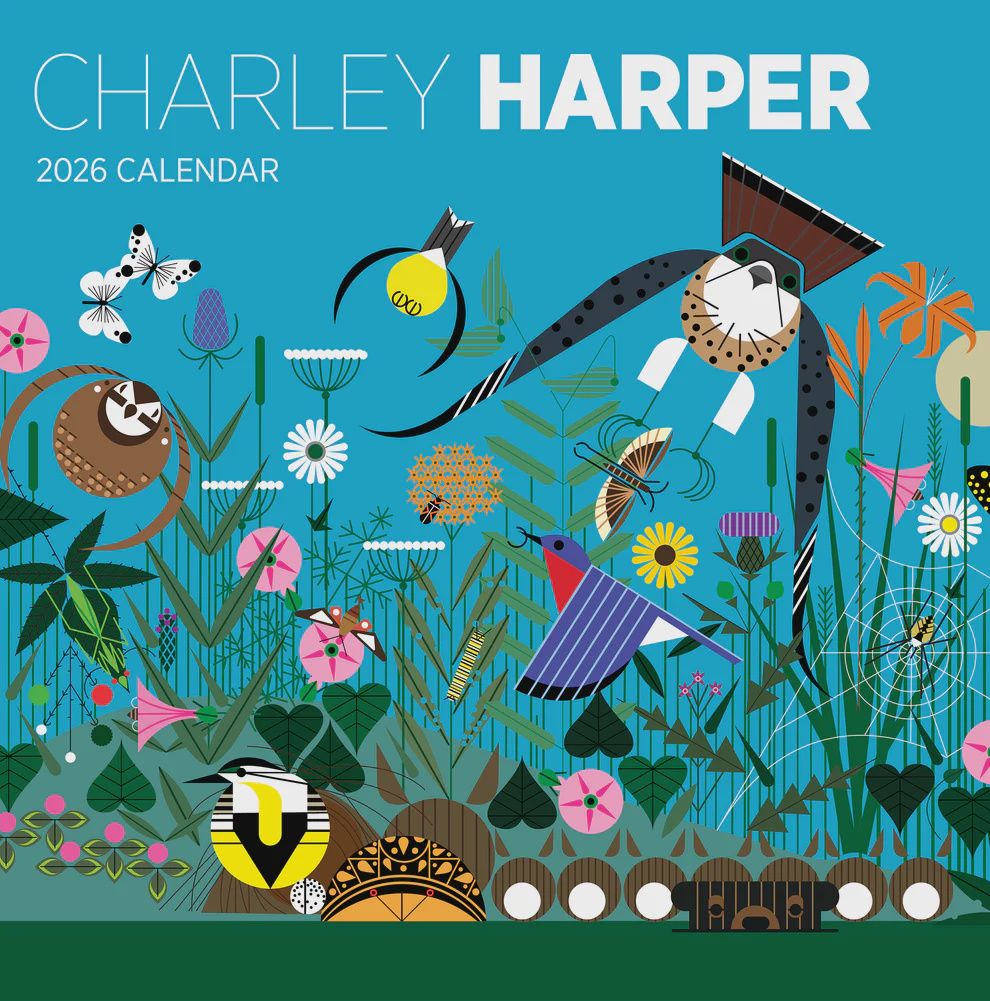 CA 2026 Pomegranate Large Wall Calendar Charley Harper