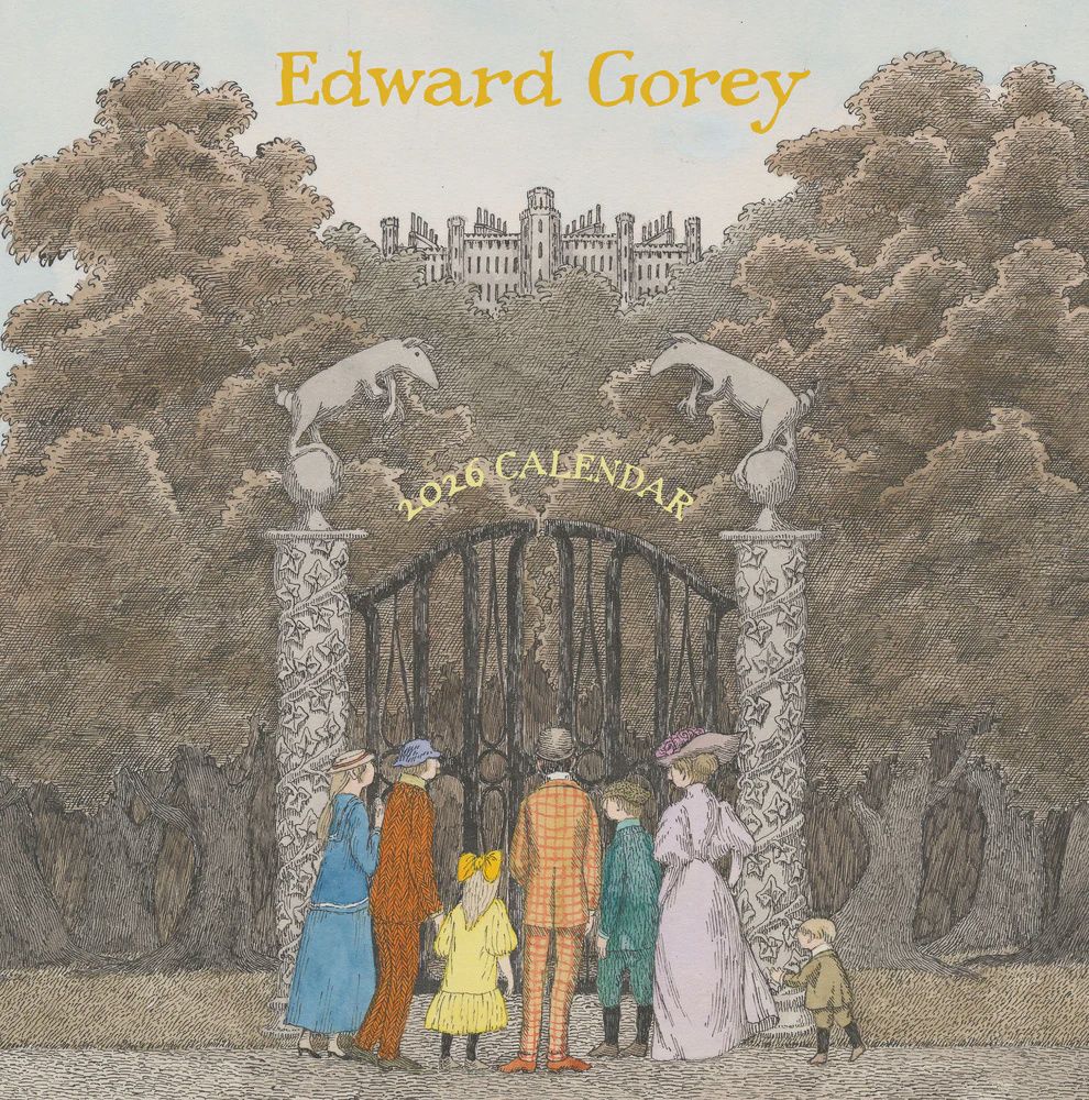CA 2026 Pomegranate Large Wall Calendar Edward Gorey
