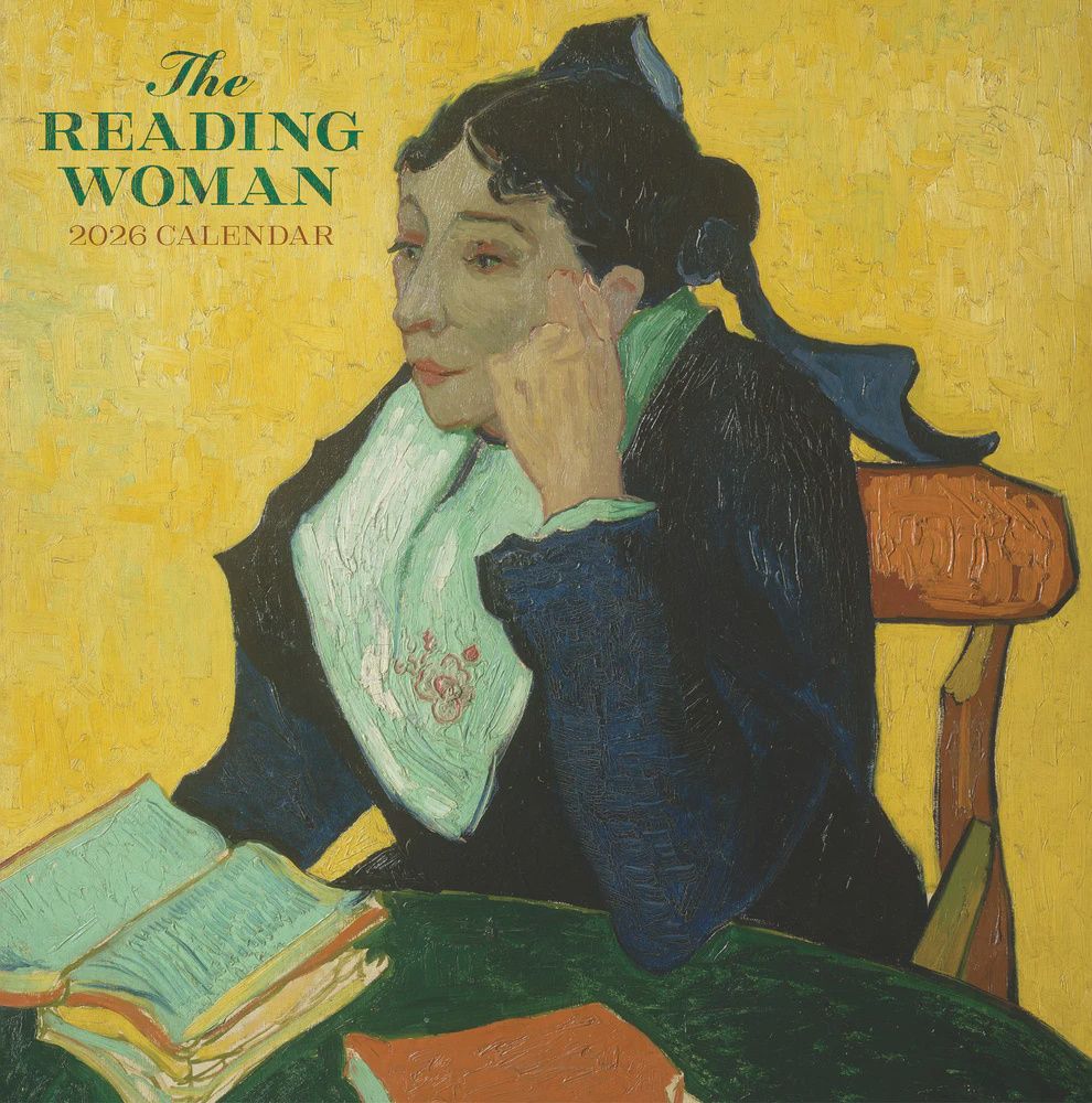 CA 2026 Pomegranate Large Wall Calendar Reading Woman
