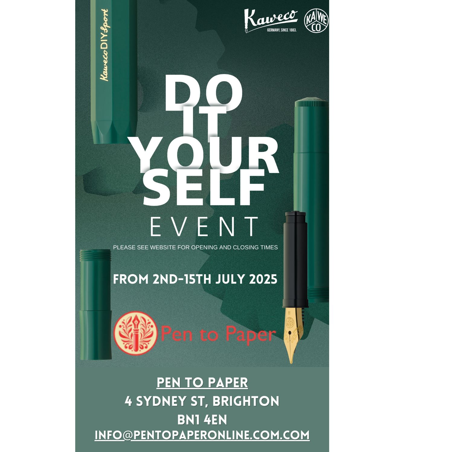 FP BUILD YOUR OWN PEN - Sport Emerald Eve  Medium Nib - JULY EVENT