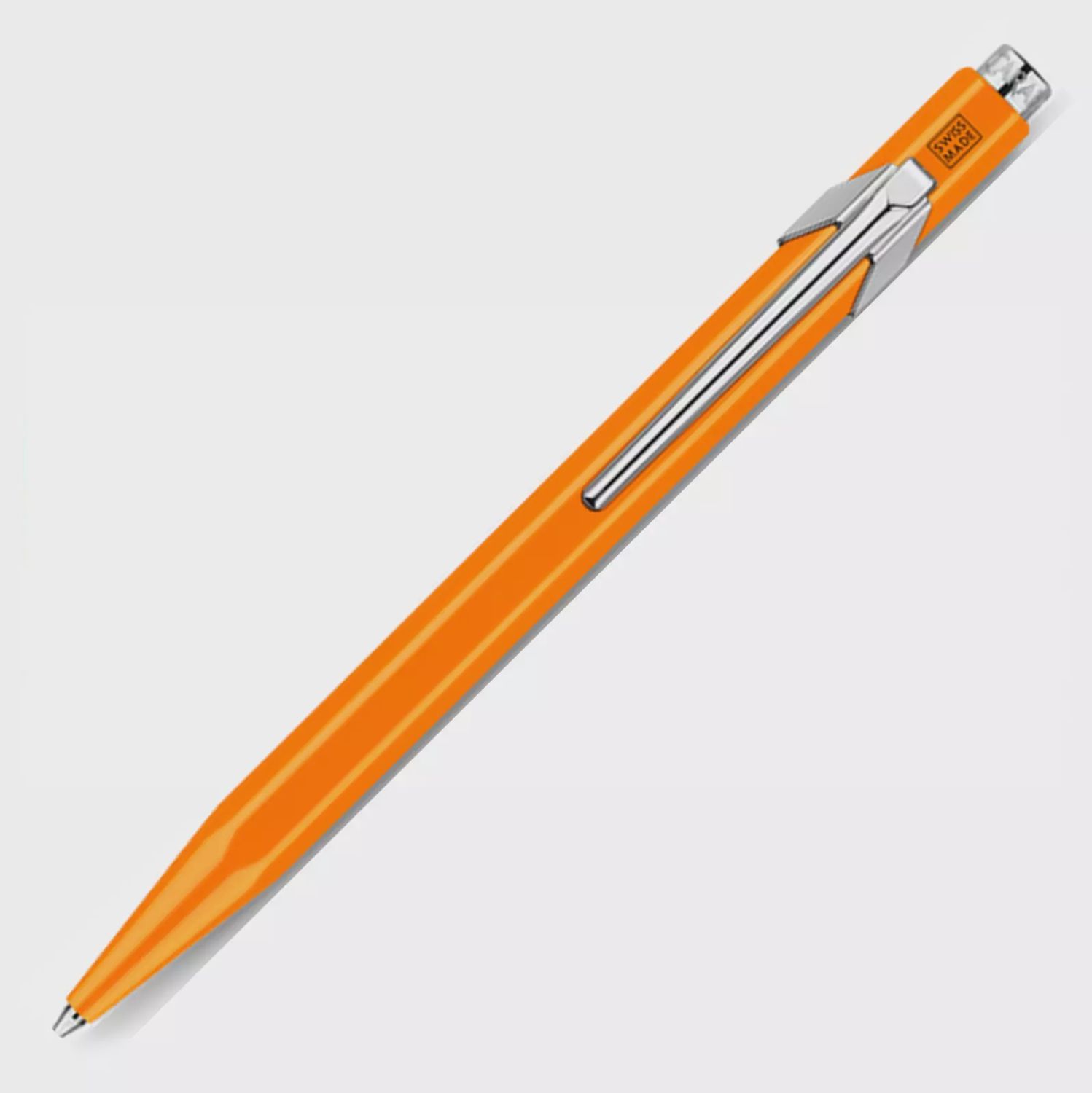 BP Caran d&#39;Ache 849: Ballpoint Pen, Blue refill, Orange Fluo