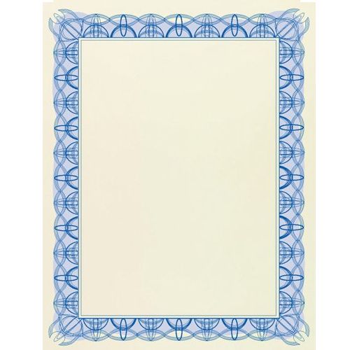 LP Everyday A4 Certificate Paper Single, FINISH: Blue