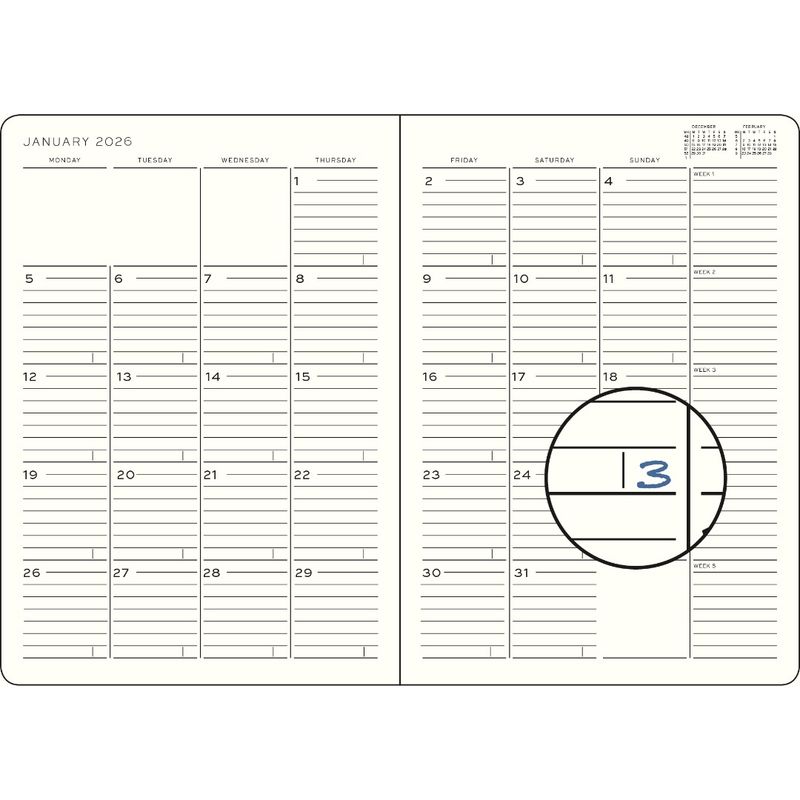 DI Leuchtturm 2026 Monthly Planner with Notebook