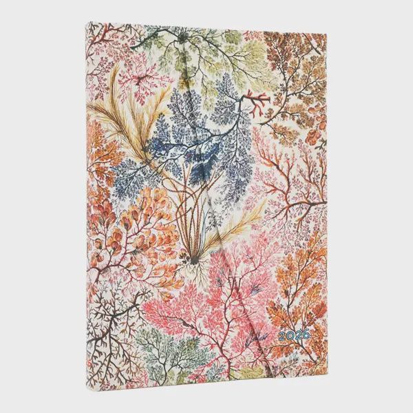 DI 2026 Anemone (William Kilburn) Midi 12-month Horizontal Hardcover Flexi Dayplanner 2026 (Wrap Closure) Hardback