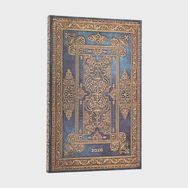 DI 2026 Blue Luxe (Luxe Design) Maxi 12-month Horizontal Hardcover Flexi Dayplanner 2026 (Elastic Band Closure) Hardback