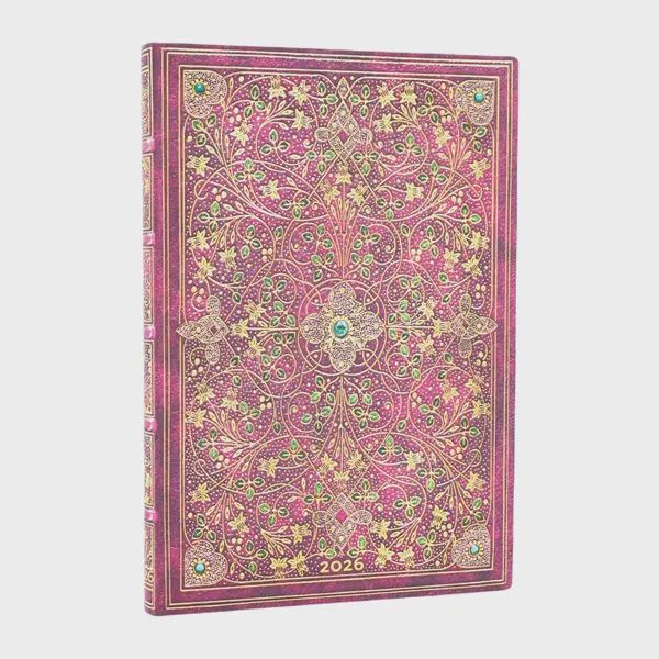 DI 2026 Diamond Jubilee (Sangorski &amp; Sutcliffe) Midi 12-month Vertical Softcover Flexi Dayplanner 2026 (Elastic Band Closure) Flexiback