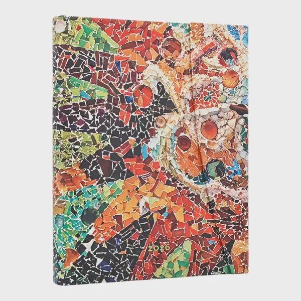DI 2026 Gaudi&#39;s Sun (Gaudi’s Mosaics) Ultra 12-month Day-at-a-Time Hardcover Flexi Dayplanner 2026 (Wrap Closure) Hardback