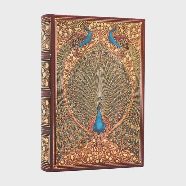 DI 2026 Hafiz&#39;s Peacocks (Sangorski &amp; Sutcliffe) Mini 12-month Day-at-a-Time Hardcover Flexi Dayplanner 2026 (Elastic Band Closure) Hardback