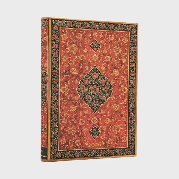 DI 2026 Layla (Persian Poetry) Midi 12-month Day-at-a-Time Hardcover Flexi Dayplanner 2026 (Elastic Band Closure) Hardback