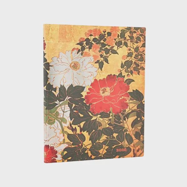 DI 2026 Natsu (Rinpa Florals) Ultra 12-month Vertical Softcover Flexi Dayplanner 2026 (Elastic Band Closure) Flexiback