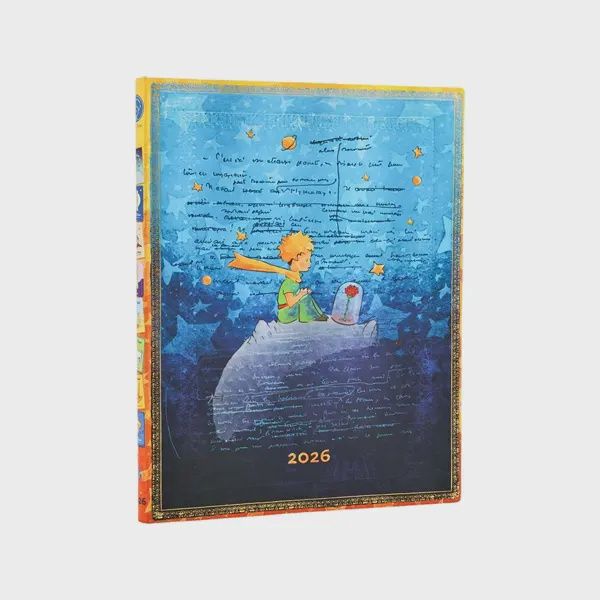 DI 2026 Saint-Exupéry, The Little Prince (Embellished Manuscripts Collection) Ultra 12-month Vertical Softcover Flexi Dayplanner 2026 (Elastic Band Closure) Flexiback