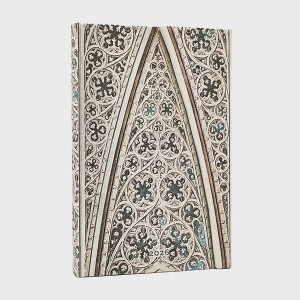 DI 2026 Vault of the Milan Cathedral (Duomo di Milano) Mini 12-month Horizontal Hardcover Flexi Dayplanner 2026 (Wrap Closure) Hardback