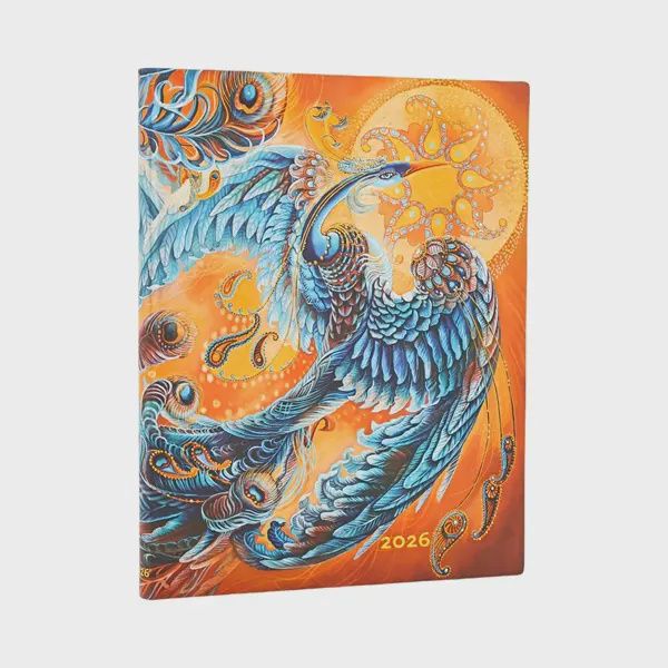 DI 2026 Skybird (Birds of Happiness) Ultra 12-month Vertical Softcover Flexi Dayplanner 2026 (Elastic Band Closure) Flexiback